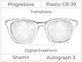 Progressive - Shamir - Autograph 3 - Digital FreeForm - Plastic - Transitions Signature