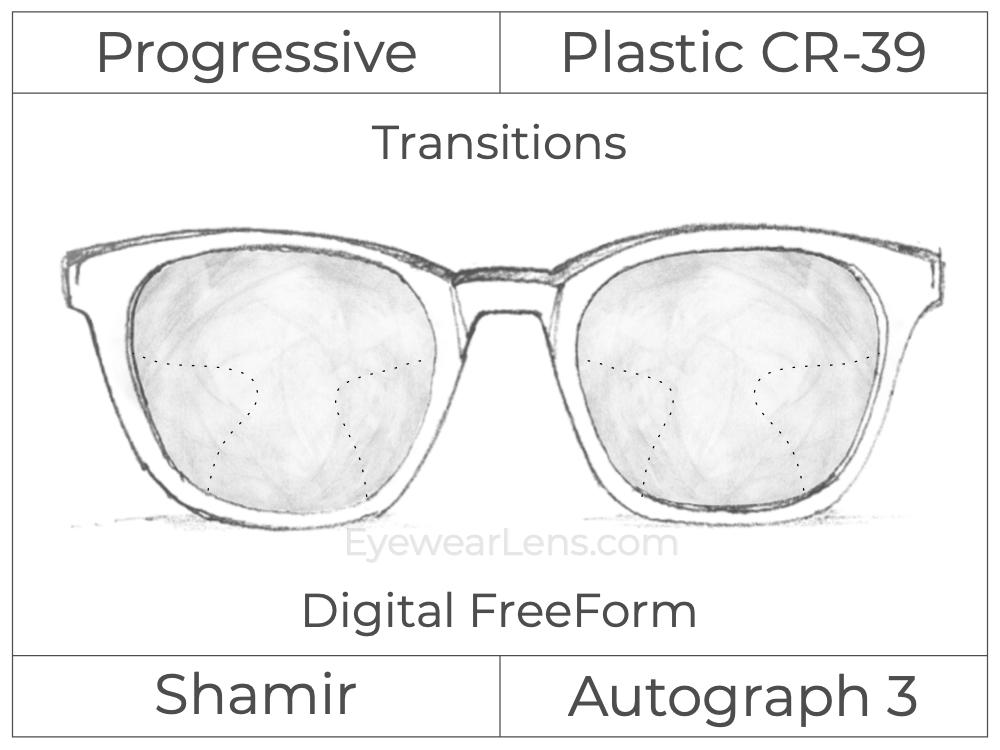 Progressive - Shamir - Autograph 3 - Digital FreeForm - Plastic - Transitions Signature