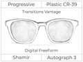 Progressive - Shamir - Autograph 3 - Digital FreeForm - Plastic - Transitions Vantage