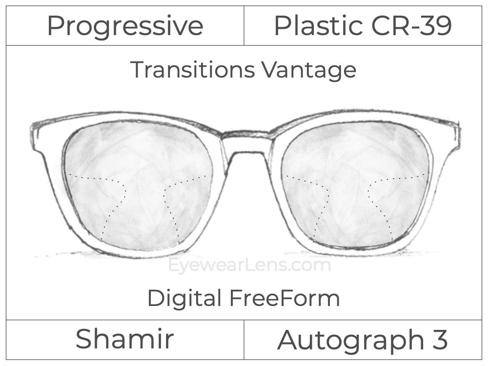 Progressive - Shamir - Autograph 3 - Digital FreeForm - Plastic - Transitions Vantage