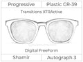 Progressive - Shamir - Autograph 3 - Digital FreeForm - Plastic - Transitions XTRActive