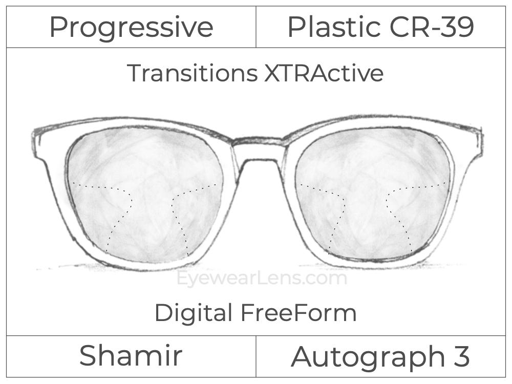 Progressive - Shamir - Autograph 3 - Digital FreeForm - Plastic - Transitions XTRActive