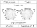 Progressive - Shamir - Autograph 3 - Digital FreeForm - Trivex - Transitions Signature