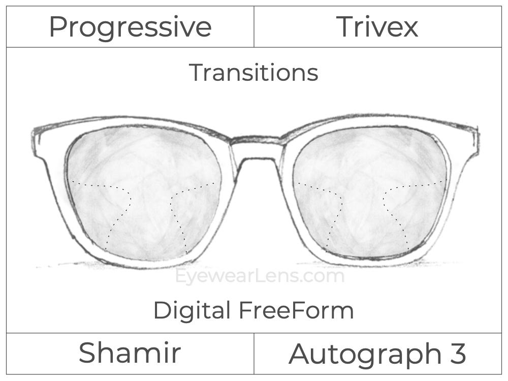 Progressive - Shamir - Autograph 3 - Digital FreeForm - Trivex - Transitions Signature