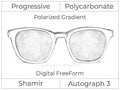 Progressive - Shamir - Autograph 3 - Digital FreeForm - Polycarbonate - Polarized Gradient