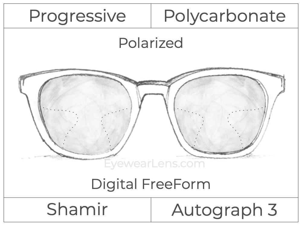 Progressive - Shamir - Autograph 3 - Digital FreeForm - Polycarbonate - Polarized
