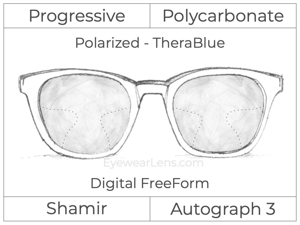 Progressive - Shamir - Autograph 3 - Digital FreeForm - Polycarbonate - Polarized - TheraBlue