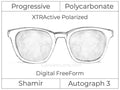 Progressive - Shamir - Autograph 3 - Digital - Polycarbonate - Transitions XTRActive Polarized