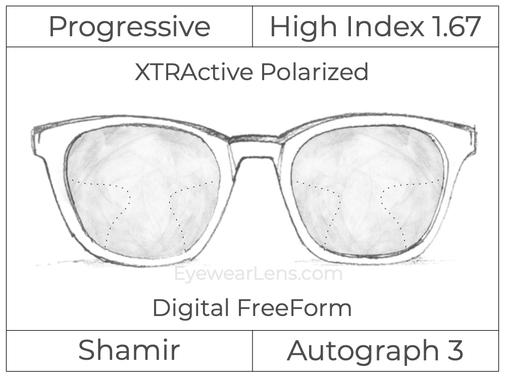 Progressive - Shamir - Autograph 3 - Digital - High Index 1.67 - Transitions XTRActive Polarized