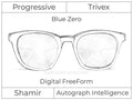 Progressive - Shamir - Autograph Intelligence - Digital FreeForm - Trivex - Blue Zero