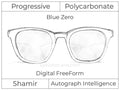 Progressive - Shamir - Autograph Intelligence - Digital - Polycarbonate - Blue Zero