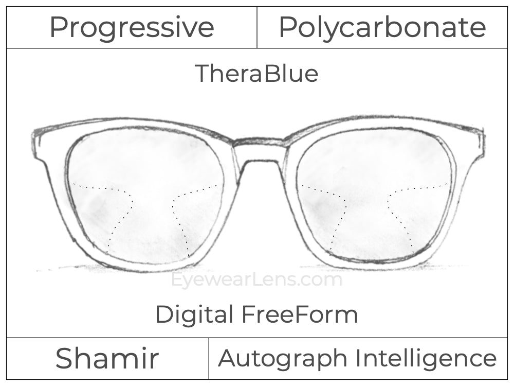 Progressive - Shamir - Autograph Intelligence - Digital - Polycarbonate - TheraBlue