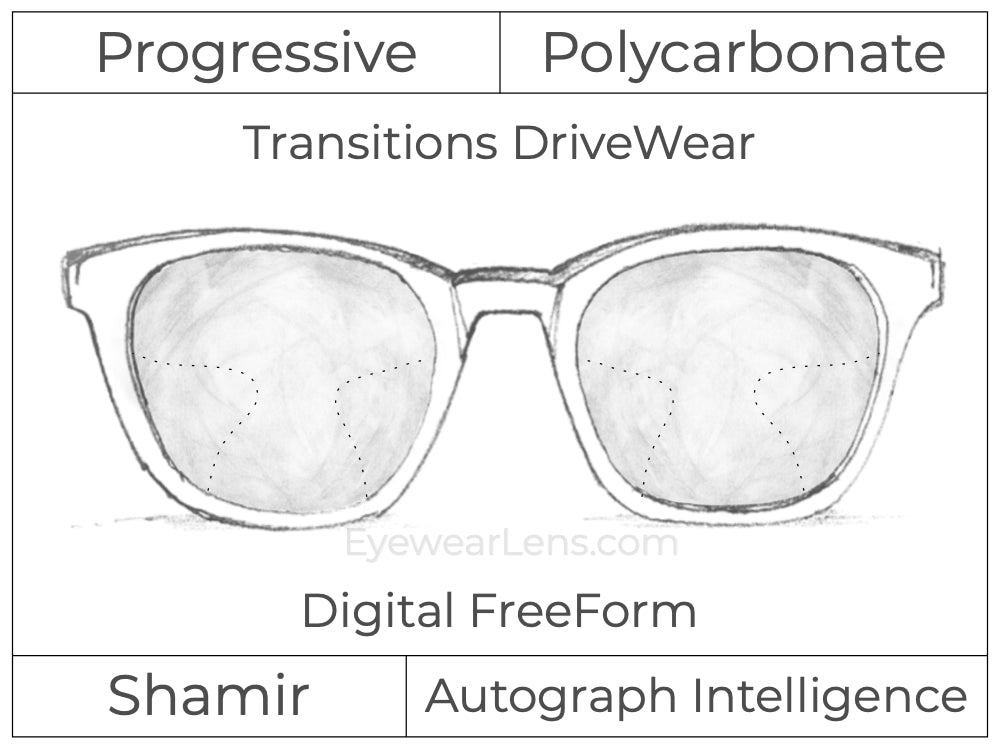 Progressive - Shamir - Autograph Intelligence - Digital - Polycarbonate - Transitions DriveWear