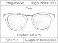 Progressive - Shamir - Autograph Intelligence - Digital - High Index 1.60 - Clear
