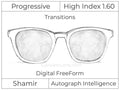 Progressive - Shamir - Autograph Intelligence - Digital - High Index 1.60 - Transitions Signature