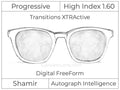 Progressive - Shamir - Autograph Intelligence - Digital - High Index 1.60 - Transitions XTRActive