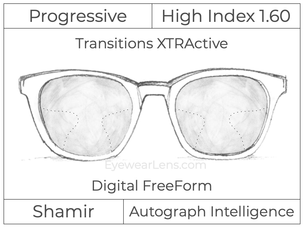 Progressive - Shamir - Autograph Intelligence - Digital - High Index 1.60 - Transitions XTRActive