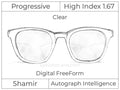 Progressive - Shamir - Autograph Intelligence - Digital - High Index 1.67 - Clear