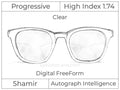 Progressive - Shamir - Autograph Intelligence - Digital - High Index 1.74 - Clear