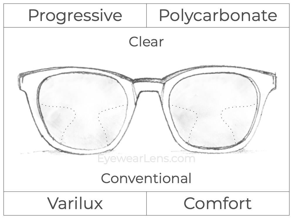 Progressive - Varilux - Comfort - Polycarbonate - Clear