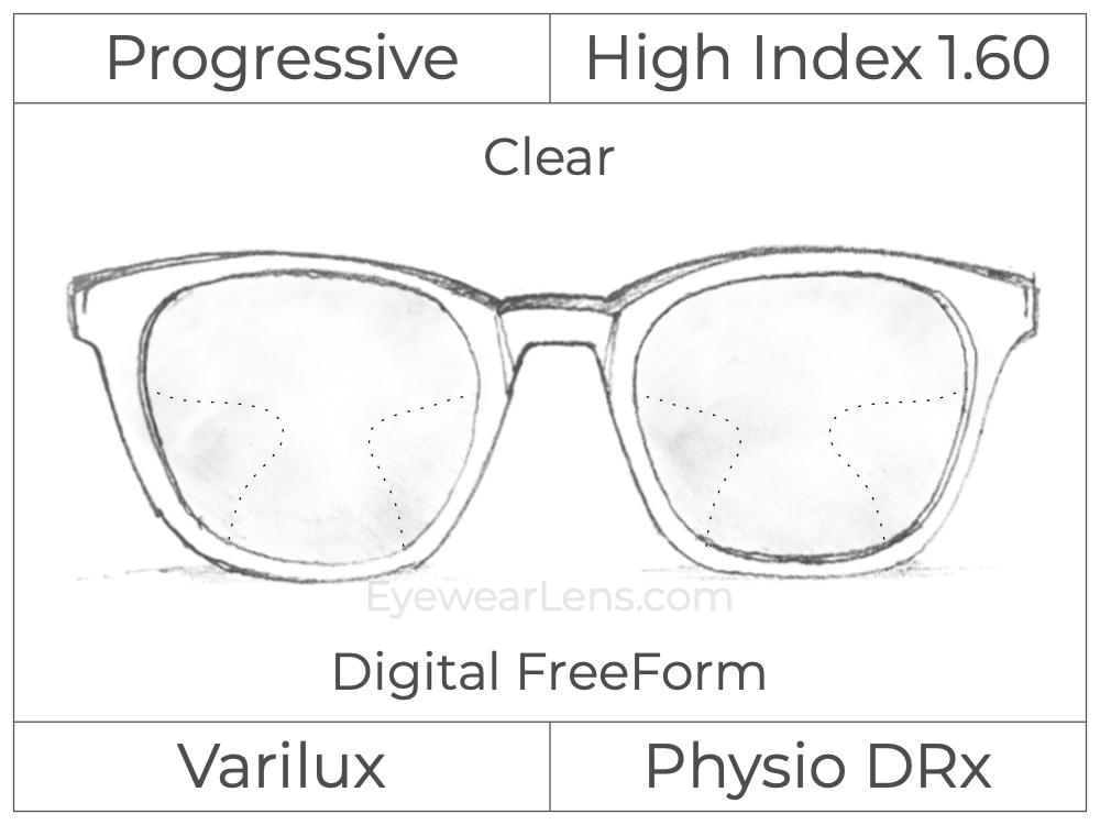 Progressive - Varilux - Physio DRx - Digital FreeForm - High Index 1.60 - Clear