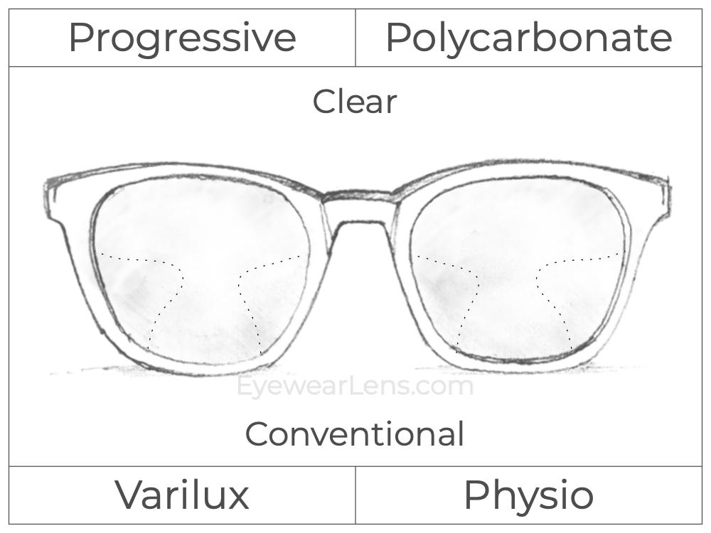 Progressive - Varilux - Physio - Polycarbonate - Clear