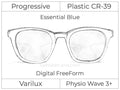Progressive - Varilux - Physio Wave 3 - Digital FreeForm - Plastic - Smart Blue Filter