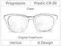Progressive - Varilux - X Design - Digital FreeForm - Plastic - Clear