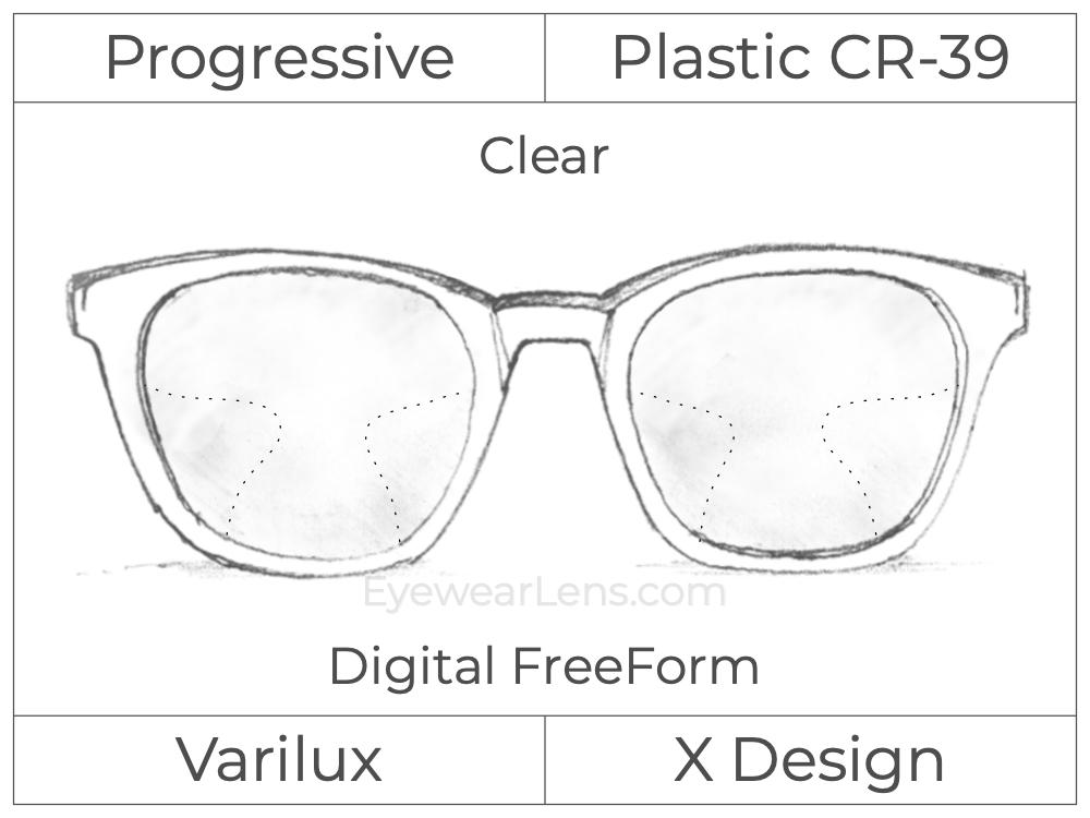 Progressive - Varilux - X Design - Digital FreeForm - Plastic - Clear