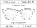 Progressive - Varilux - X Design - Digital FreeForm - Plastic - Smart Blue Filter