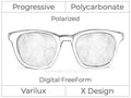 Progressive - Varilux - X Design - Digital FreeForm - Polycarbonate - Polarized