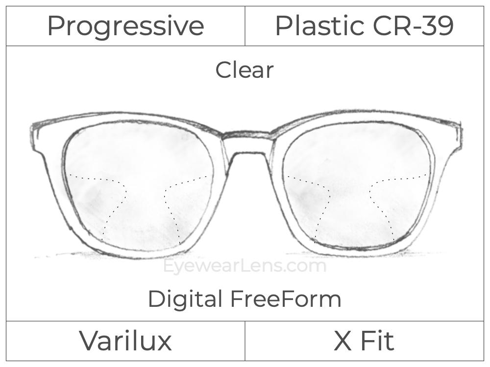 Progressive - Varilux - X Fit - Digital FreeForm - Plastic - Clear