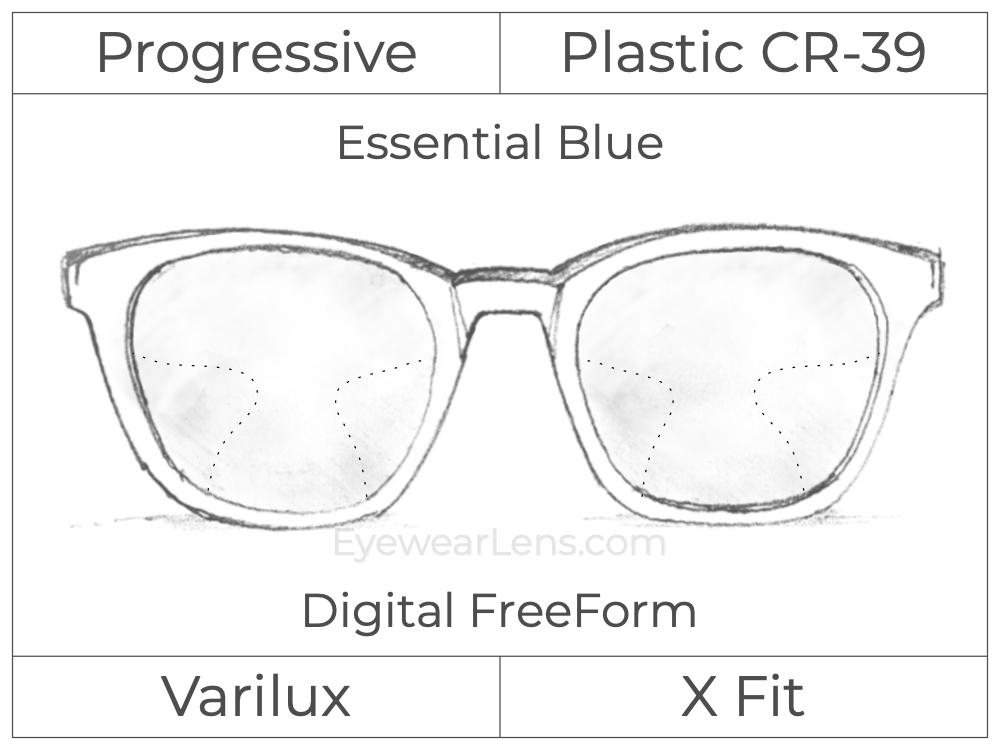 Progressive - Varilux - X Fit - Digital FreeForm - Plastic - Smart Blue Filter