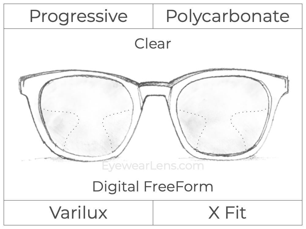 Progressive - Varilux - X Fit - Digital FreeForm - Polycarbonate - Clear