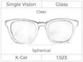 Single Vision - Glass - Spherical - Clear