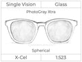 Single Vision - Glass - Spherical - PhotoGray Xtra