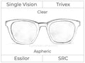 Single Vision - Trivex - Clear - Aspheric