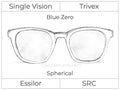 Single Vision - Trivex - Blue Zero - Spherical