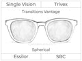 Single Vision - Trivex - Transitions Vantage - Spherical