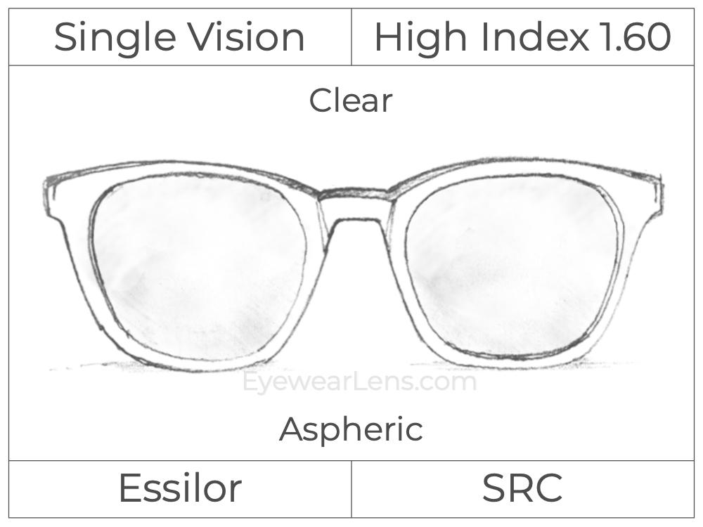 Single Vision - High Index 1.60 - Clear - Aspheric
